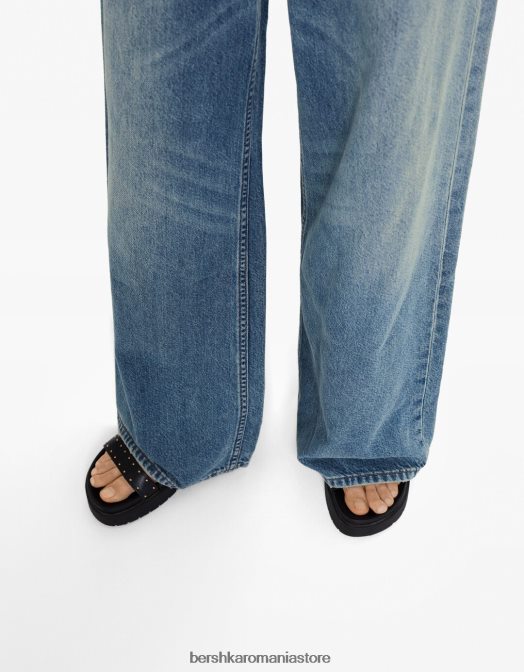 Bershka femei blugi cu picioare largi exclusiv Z86D1485 îmbrăcăminte