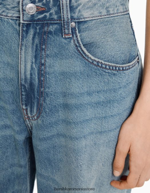 Bershka femei blugi cu picioare largi exclusiv Z86D1485 îmbrăcăminte