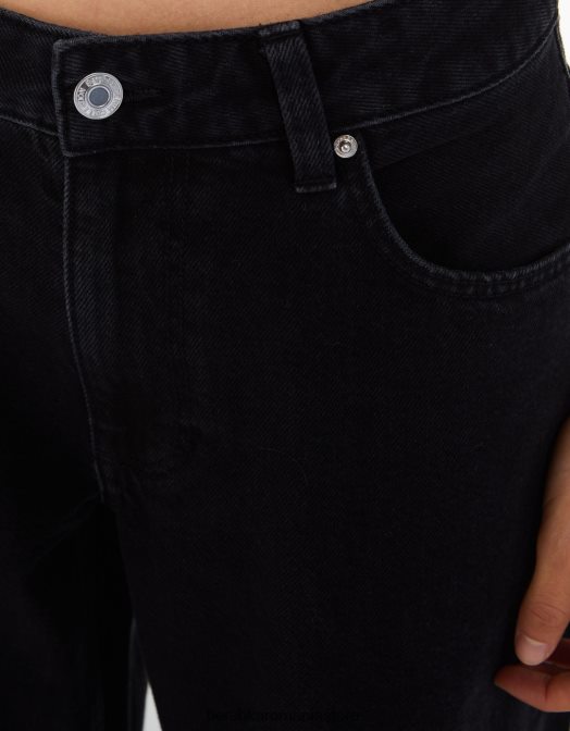 Bershka femei blugi cu picioare largi negru Z86D1486 îmbrăcăminte