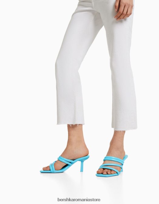 Bershka femei blugi evazați tăiați alb Z86D1547 îmbrăcăminte