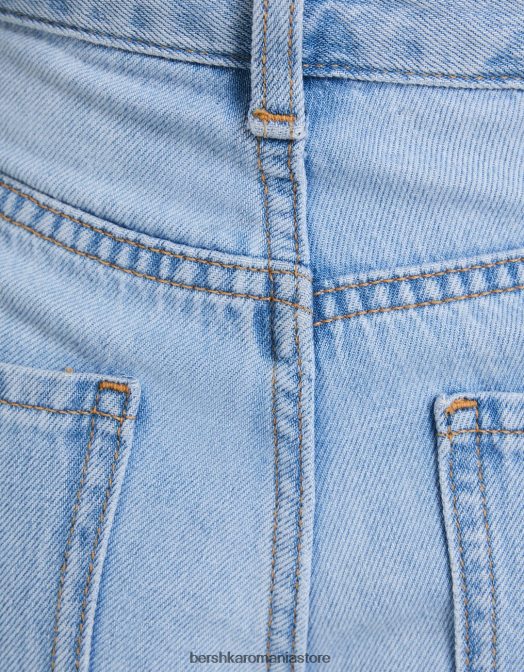 Bershka femei blugi largi din anii \'90 albastru deschis Z86D1545 îmbrăcăminte