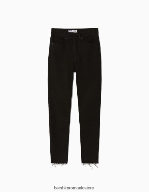 Bershka femei blugi skinny cu talie mare negru Z86D1602 îmbrăcăminte