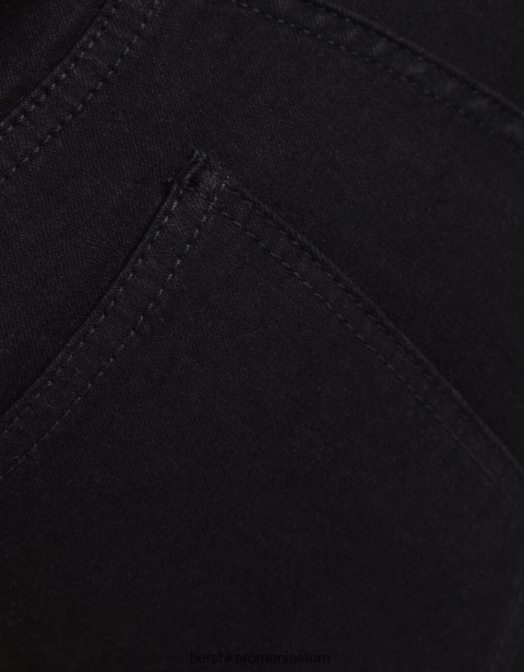 Bershka femei blugi skinny cu talie super mare negru Z86D1502 îmbrăcăminte