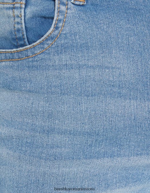 Bershka femei blugi skinny push-up albastru deschis Z86D1561 îmbrăcăminte