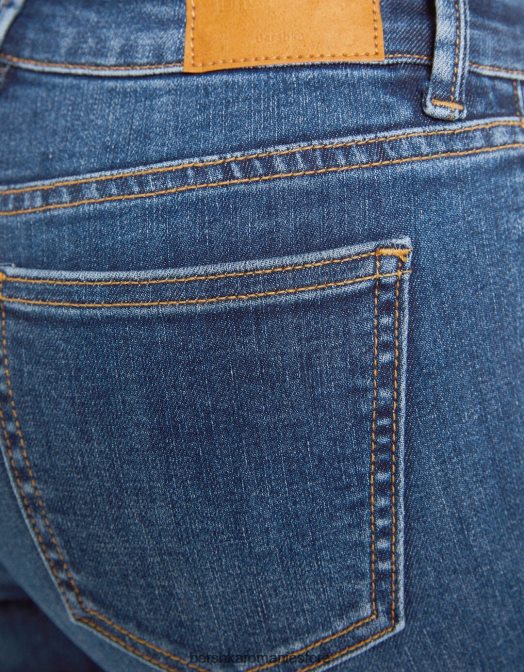 Bershka femei blugi vintage skinny cu talie joasă albastru Z86D1598 îmbrăcăminte