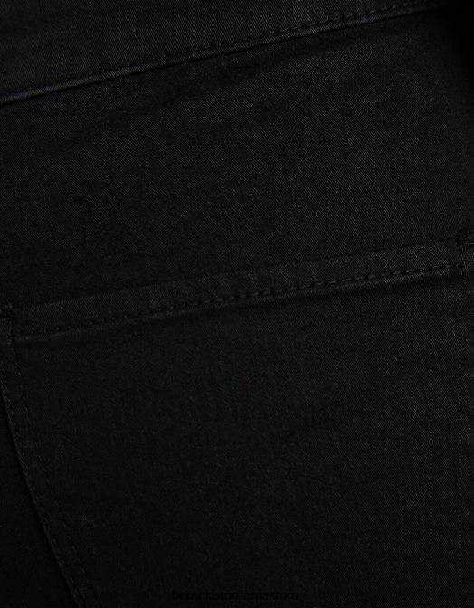 Bershka femei jambiere din denim cu talie foarte mare negru Z86D1587 îmbrăcăminte
