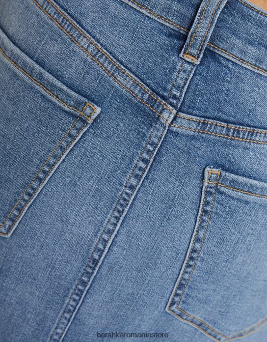 Bershka femei fustă lungă denim relax fit spălat albastru Z86D1961 îmbrăcăminte