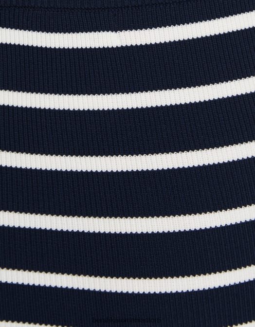 Bershka femei fustă midi din tricot în dungi albastru Z86D984 îmbrăcăminte