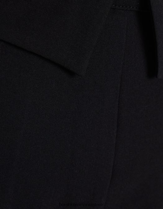 Bershka femei fustă mini croită cu pliuri cutie negru Z86D1620 îmbrăcăminte