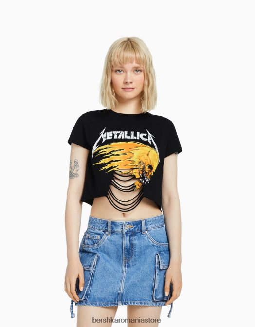 Bershka femei fusta cargo mini denim albastru deschis Z86D4005 îmbrăcăminte