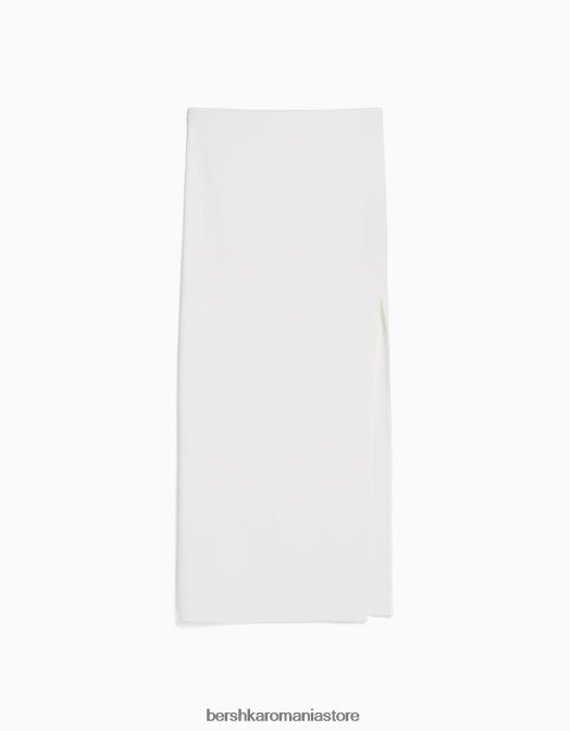 Bershka femei fusta lunga de bumbac alb Z86D1633 îmbrăcăminte