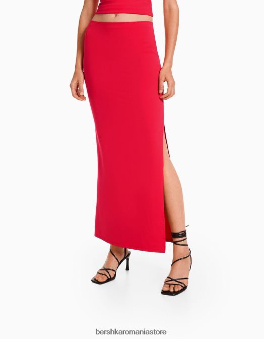 Bershka femei fusta lunga roșu Z86D1630 îmbrăcăminte