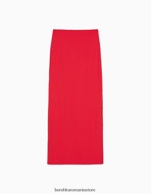 Bershka femei fusta lunga roșu Z86D1630 îmbrăcăminte
