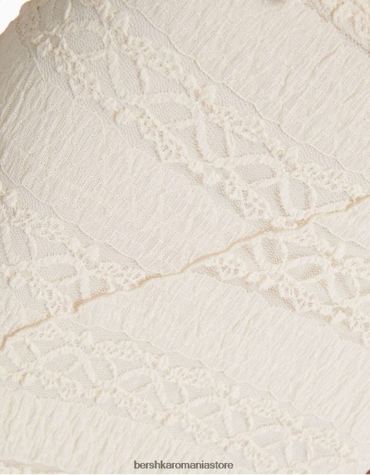 Bershka femei fusta midi asimetrica blonda din dantela alte Z86D1612 îmbrăcăminte