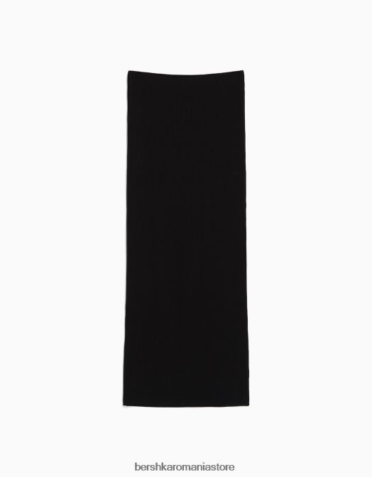 Bershka femei fusta midi cu nervuri alte Z86D1631 îmbrăcăminte