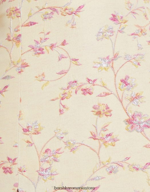 Bershka femei fusta mini cu imprimeu texturat bej Z86D1625 îmbrăcăminte