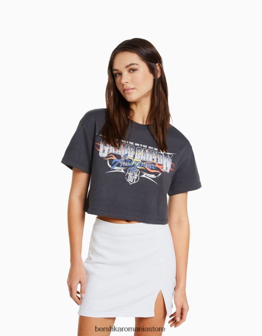 Bershka femei fusta mini denim confortabila alb Z86D1674 îmbrăcăminte