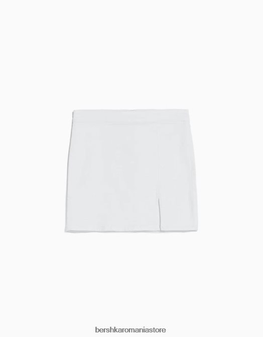 Bershka femei fusta mini denim confortabila alb Z86D1674 îmbrăcăminte