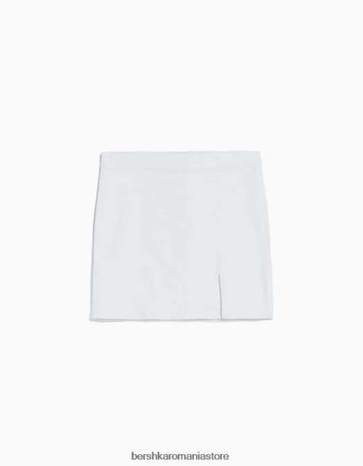 Bershka femei fusta mini denim confortabila alb Z86D4036 îmbrăcăminte