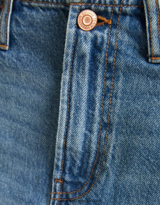 Bershka femei fusta mini denim vintage albastru Z86D4052 îmbrăcăminte