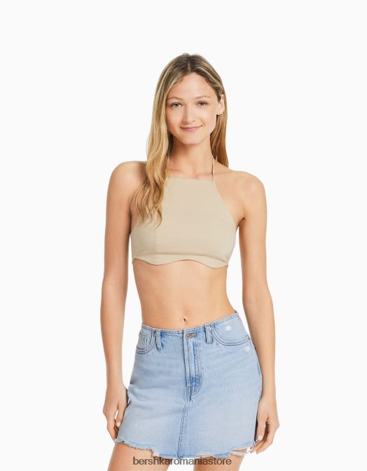 Bershka femei fusta mini denim vintage albastru deschis Z86D1647 îmbrăcăminte