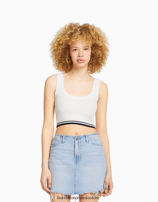 Bershka femei fusta mini denim vintage albastru deschis Z86D4055 îmbrăcăminte