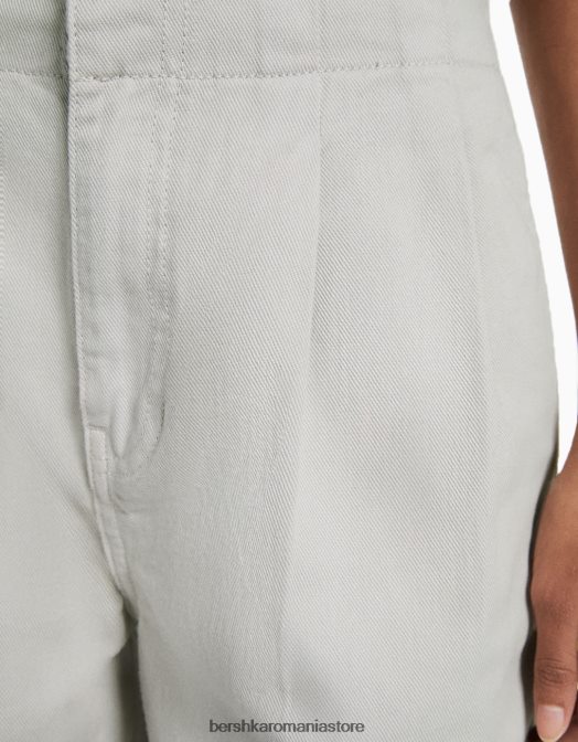 Bershka femei blugi cargo cu talie joasă gri Z86D1371 îmbrăcăminte