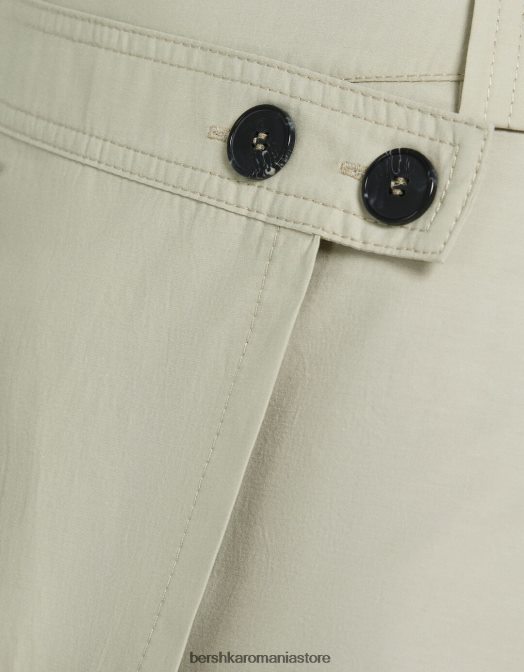 Bershka femei bluză de marfă wrap gri Z86D1389 îmbrăcăminte