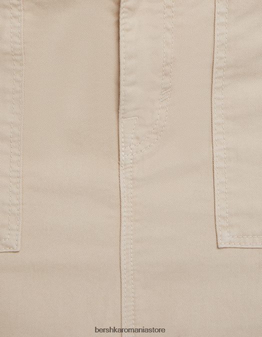 Bershka femei fusta maxi carpenter bumbac nisip Z86D1373 îmbrăcăminte