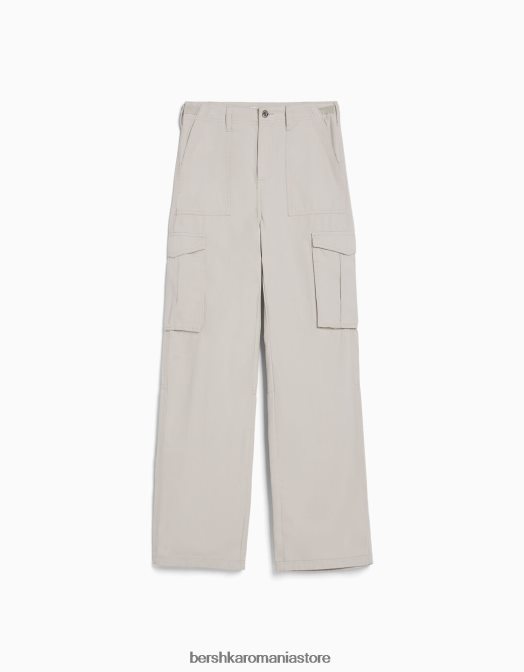 Bershka femei pantaloni cargo ajustabili cu ajustare dreaptă exclusiv Z86D1283 îmbrăcăminte