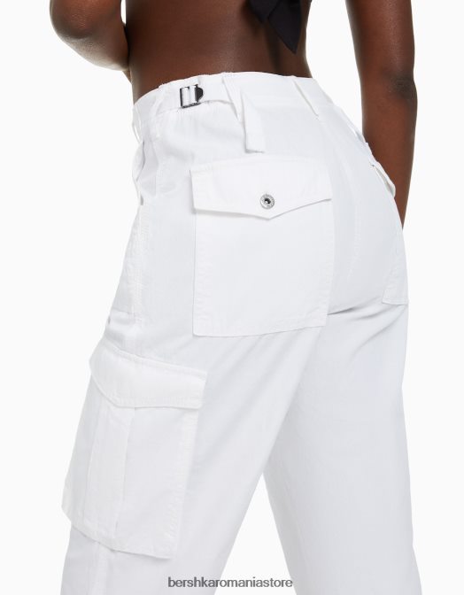 Bershka femei pantaloni cargo ajustabili cu ajustare dreaptă exclusiv Z86D1288 îmbrăcăminte