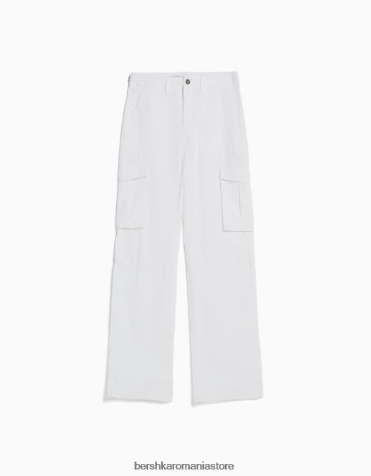 Bershka femei pantaloni cargo ajustabili cu ajustare dreaptă exclusiv Z86D1288 îmbrăcăminte
