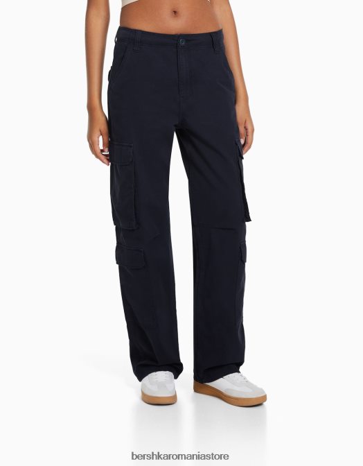 Bershka femei pantaloni cargo ajustabili cu buzunare multiple exclusiv Z86D1323 îmbrăcăminte