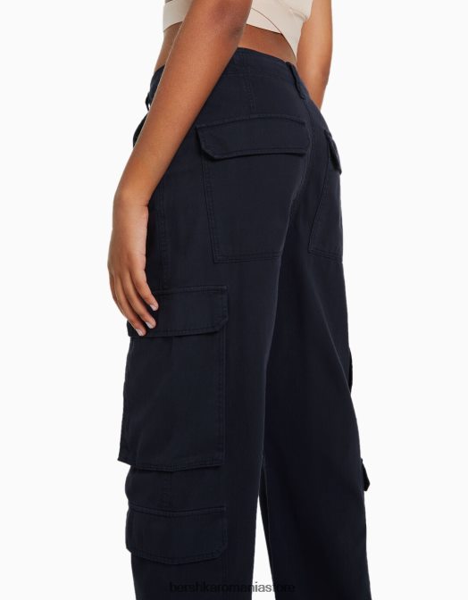 Bershka femei pantaloni cargo ajustabili cu buzunare multiple exclusiv Z86D1323 îmbrăcăminte