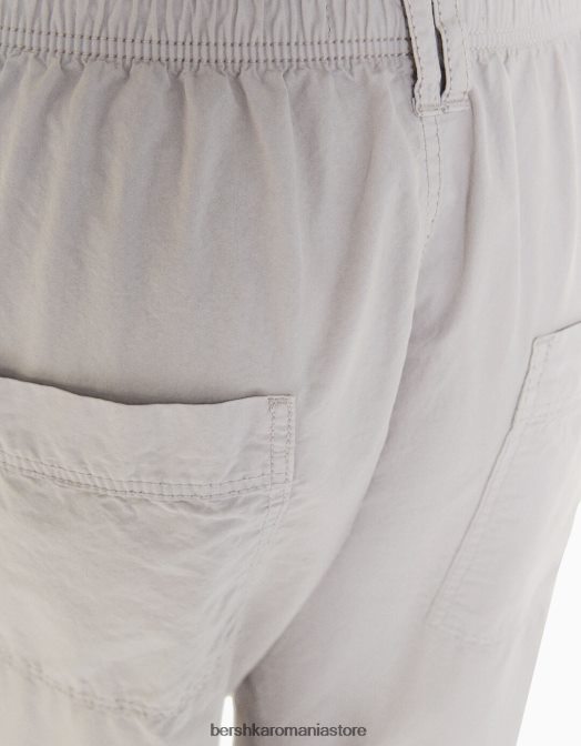 Bershka femei pantaloni cargo din twill caracatiță gri Z86D1330 îmbrăcăminte