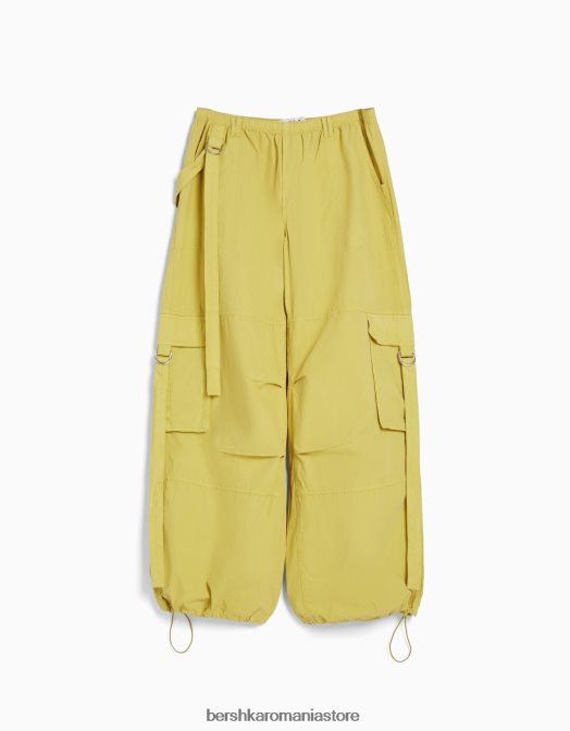 Bershka femei pantaloni cargo din twill caracatiță verde Z86D1328 îmbrăcăminte