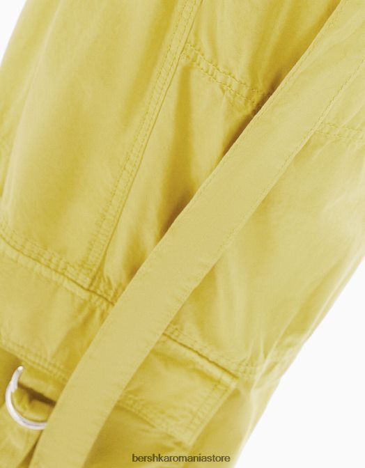 Bershka femei pantaloni cargo din twill caracatiță verde Z86D1328 îmbrăcăminte