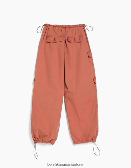 Bershka femei pantaloni cargo parașuta roz Z86D1301 îmbrăcăminte