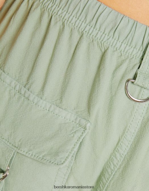 Bershka femei pantaloni cargo rustic de caracatiță verde Z86D1308 îmbrăcăminte