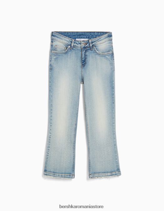 Bershka femei bermudă capri din denim albastru deschis Z86D1678 îmbrăcăminte
