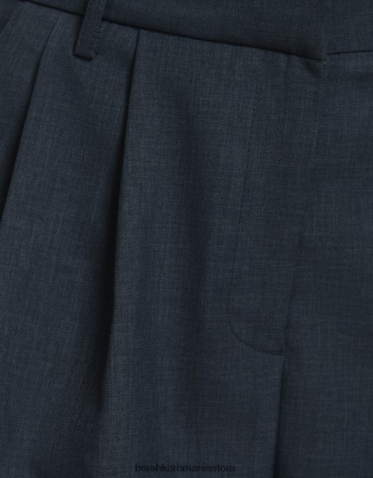 Bershka femei bermudă croită gri inchis Z86D1686 îmbrăcăminte