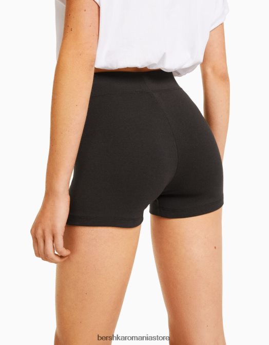 Bershka femei pantaloni scurți culotte gri inchis Z86D1468 îmbrăcăminte