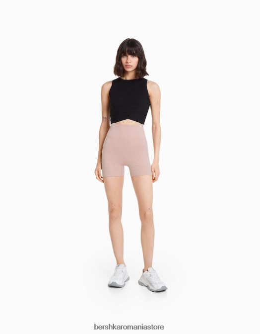 Bershka femei pantaloni scurți de ciclism push up fără cusături roz Z86D1463 îmbrăcăminte
