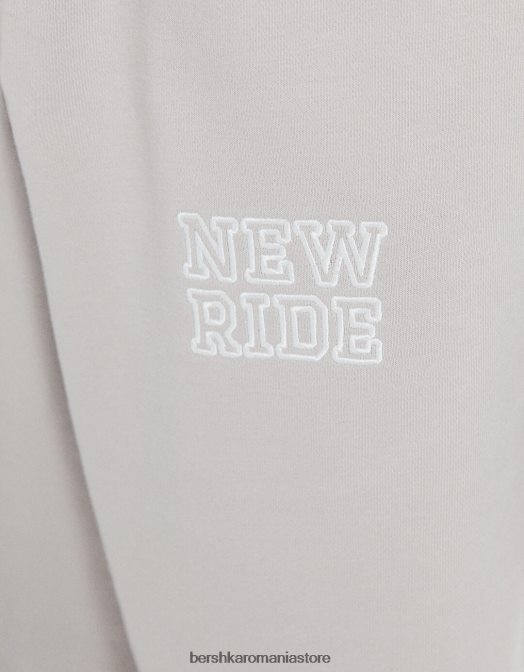 Bershka femei pantaloni scurți din bumbac pluș gri Z86D1729 îmbrăcăminte