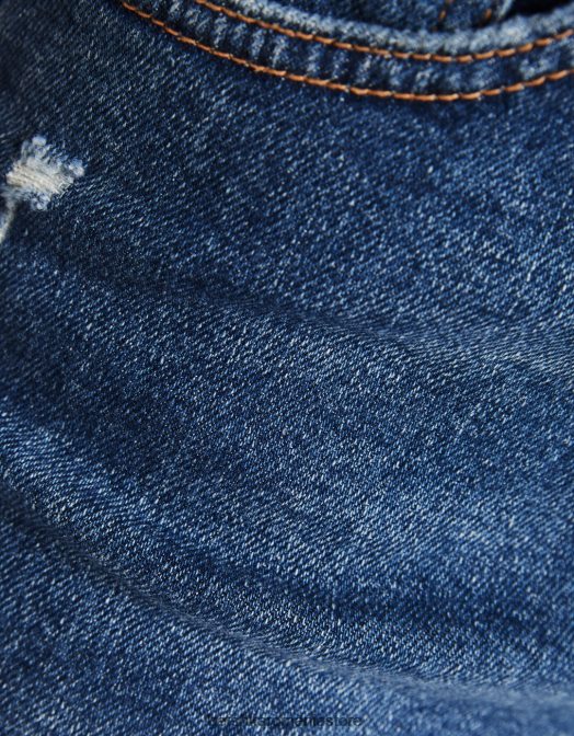 Bershka femei pantaloni scurți din denim rulați albastru Z86D1725 îmbrăcăminte