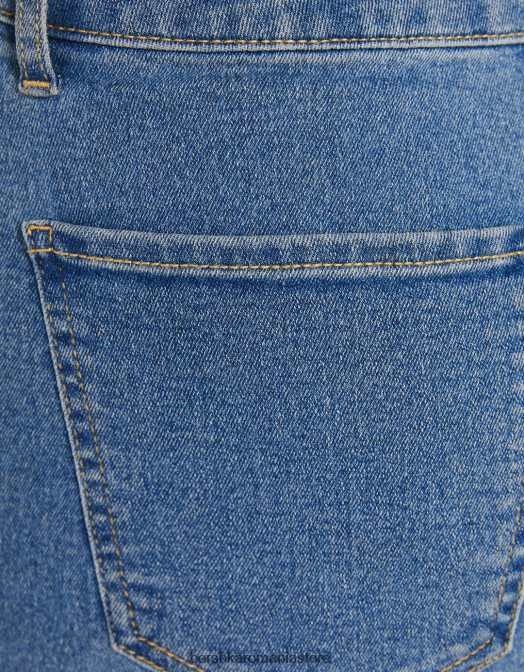 Bershka femei pantaloni scurți din denim stretch cu talie mare albastru deschis Z86D1732 îmbrăcăminte