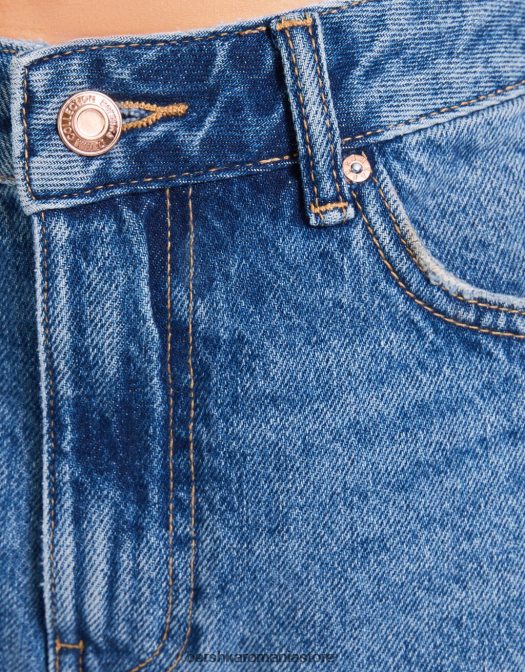 Bershka femei pantaloni scurți din denim vintage albastru Z86D1720 îmbrăcăminte