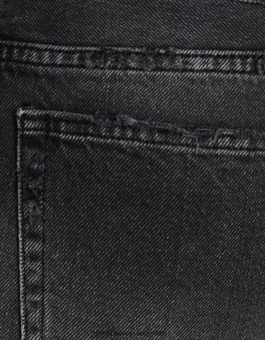 Bershka femei pantaloni scurți din denim vintage cu rupturi negru Z86D1708 îmbrăcăminte