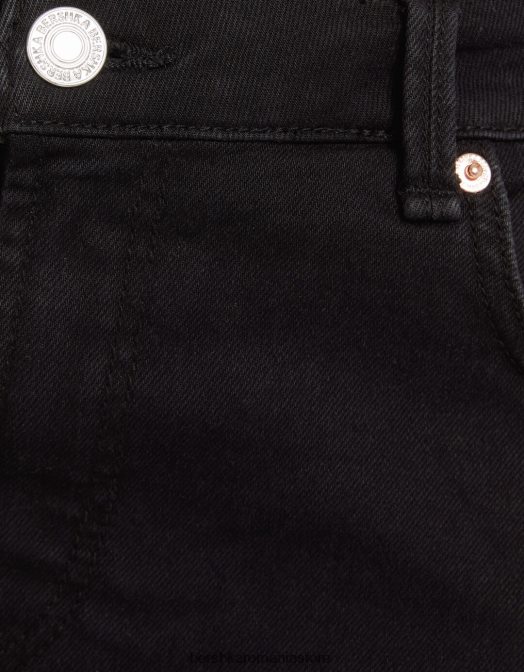 Bershka femei pantaloni scurți din twill confortabil cu tiv răsucite negru Z86D1695 îmbrăcăminte