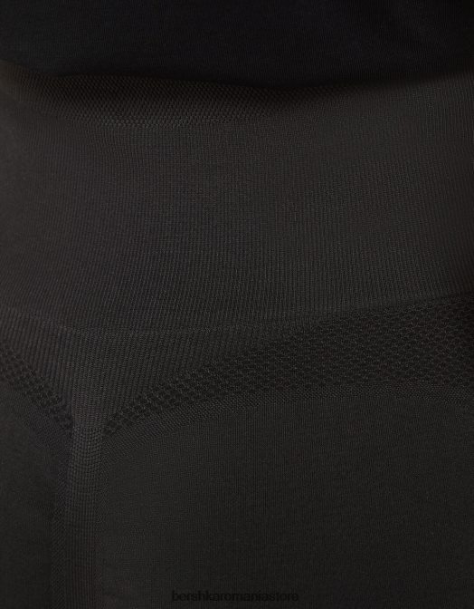 Bershka femei pantaloni scurți push up fără sudură gri inchis Z86D1464 îmbrăcăminte